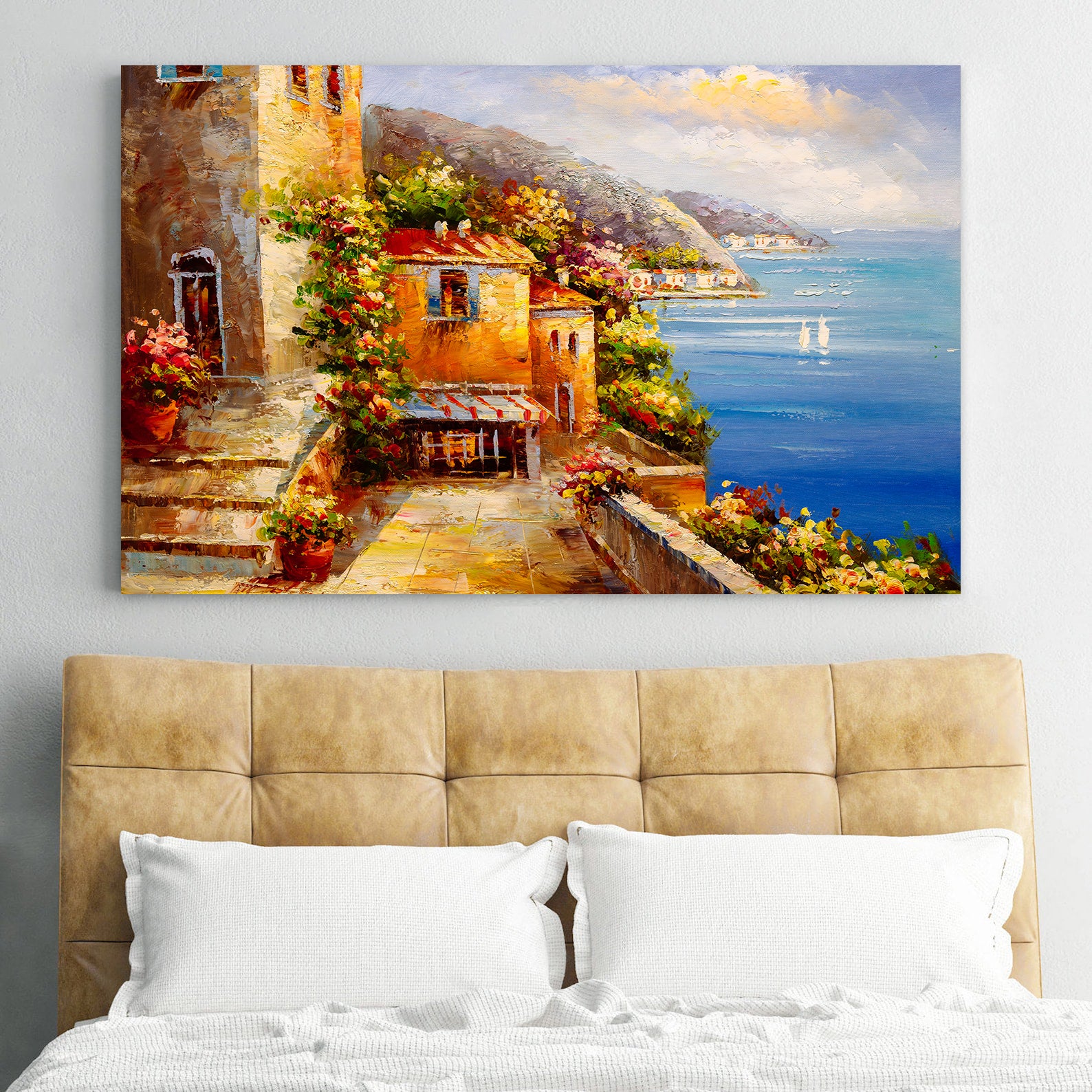 Leinwandgemälde - Kleines Haus am Meer