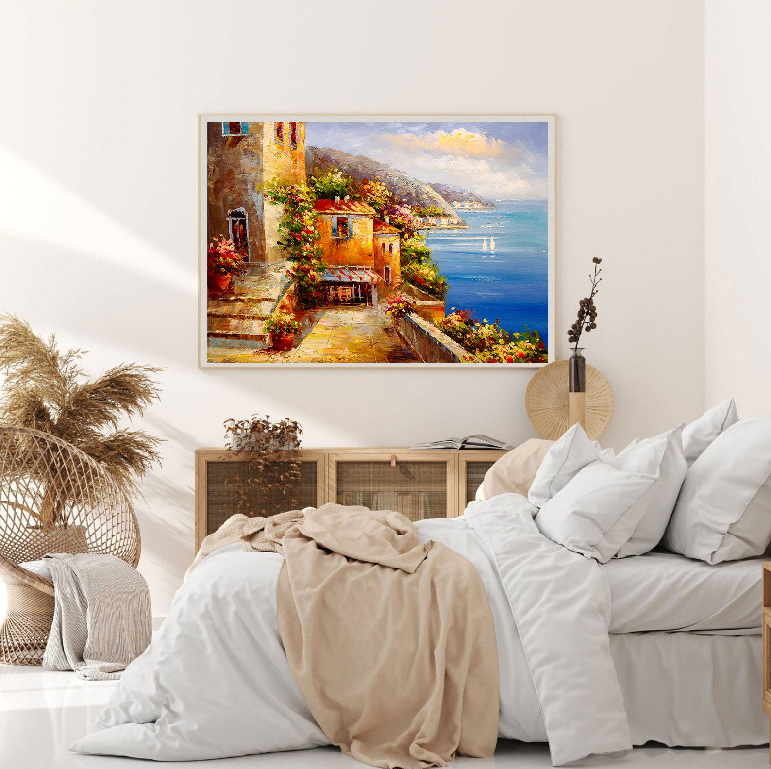 Leinwandgemälde - Kleines Haus am Meer