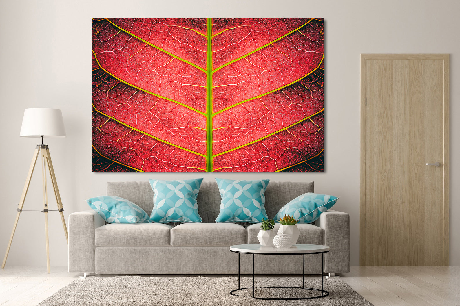 Leinwandgemälde - Rotes Blatt