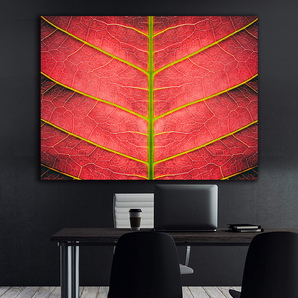 Leinwandgemälde - Rotes Blatt