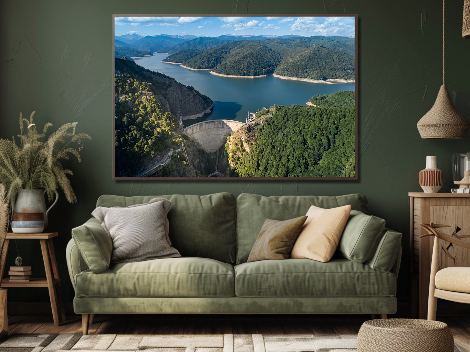 Peinture sur toile – Barrage et lac Vidraru