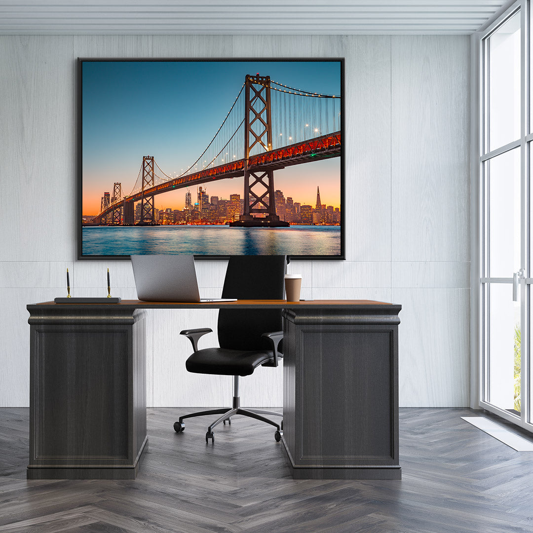 Leinwandgemälde - Stadtlandschaftsbrücke