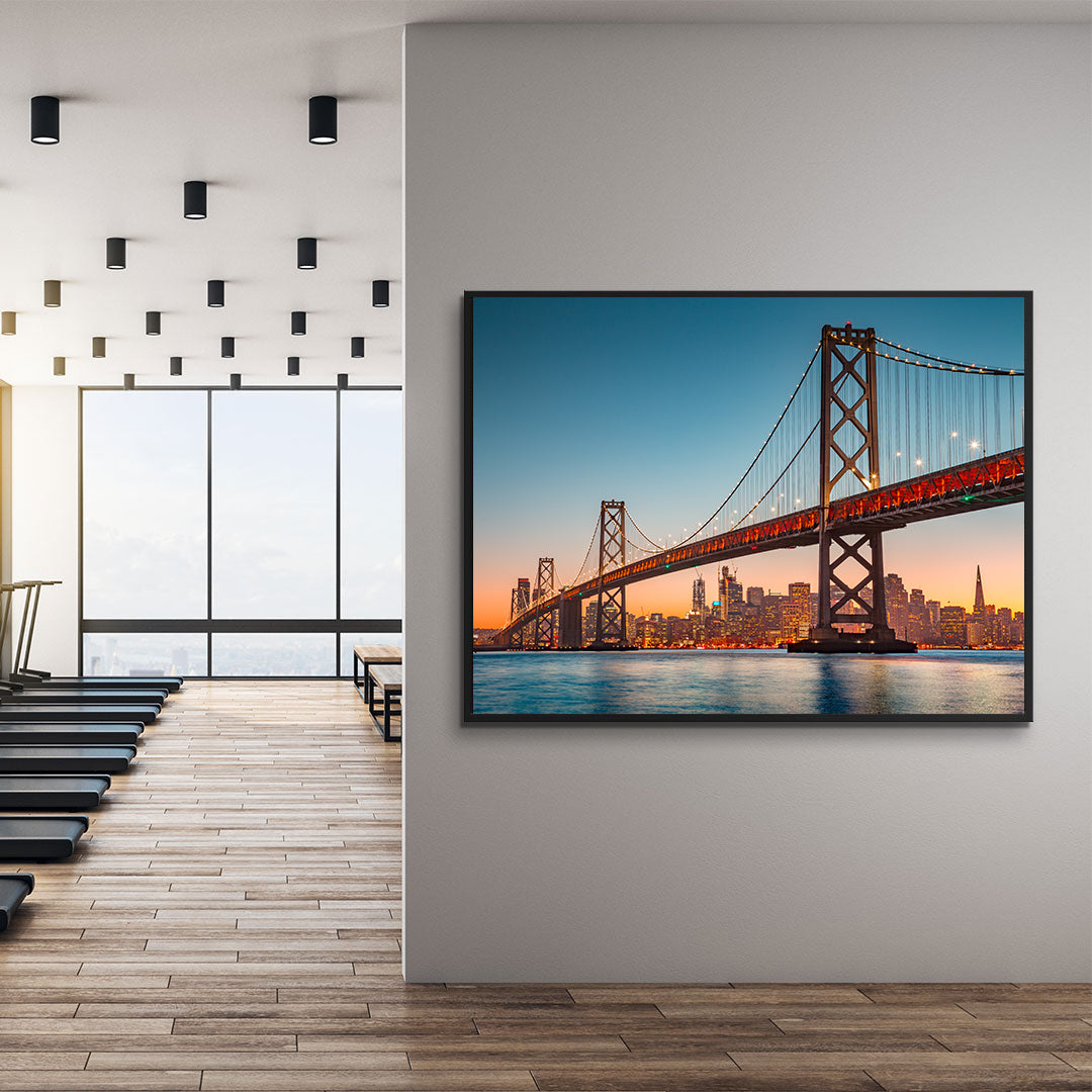 Leinwandgemälde - Stadtlandschaftsbrücke