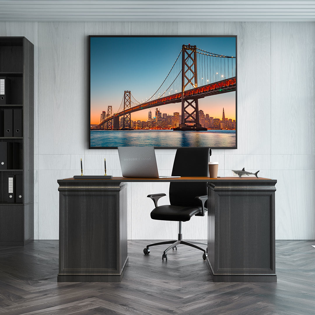 Leinwandgemälde - Stadtlandschaftsbrücke