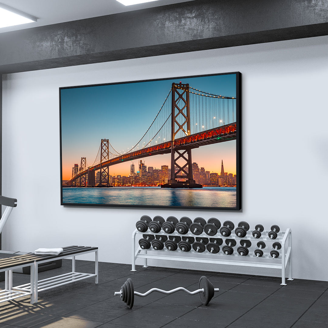 Leinwandgemälde - Stadtlandschaftsbrücke