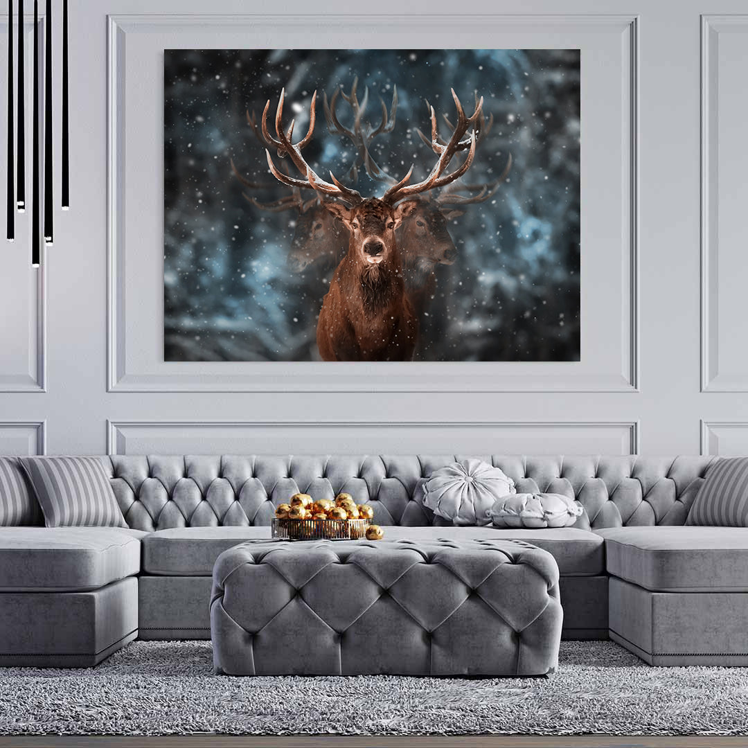 Tablou Canvas - Cerb în Pădure