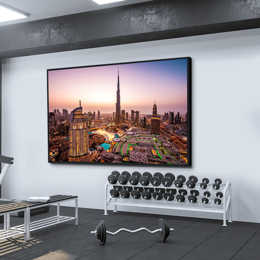 Leinwandgemälde - Dubai bei Sonnenuntergang