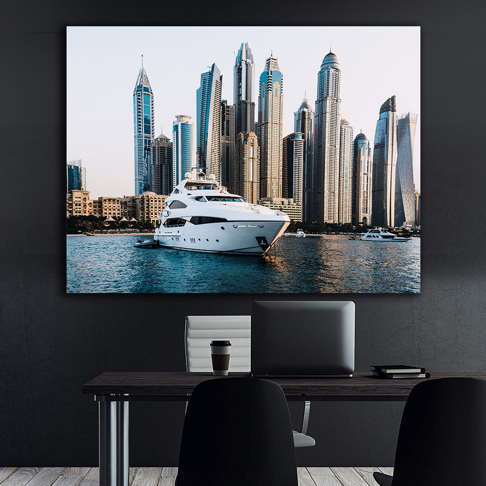 Leinwandbild - Yacht in Dubai