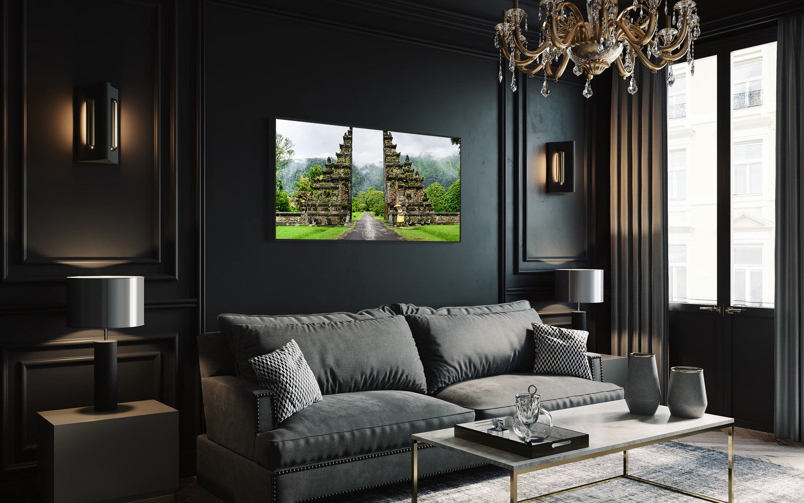 Peinture sur toile – La porte de la forêt