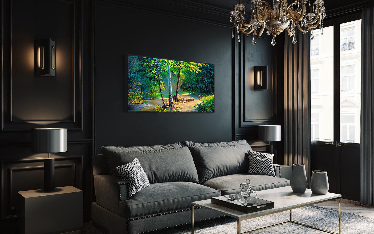 Leinwandgemälde - Waldlandschaft