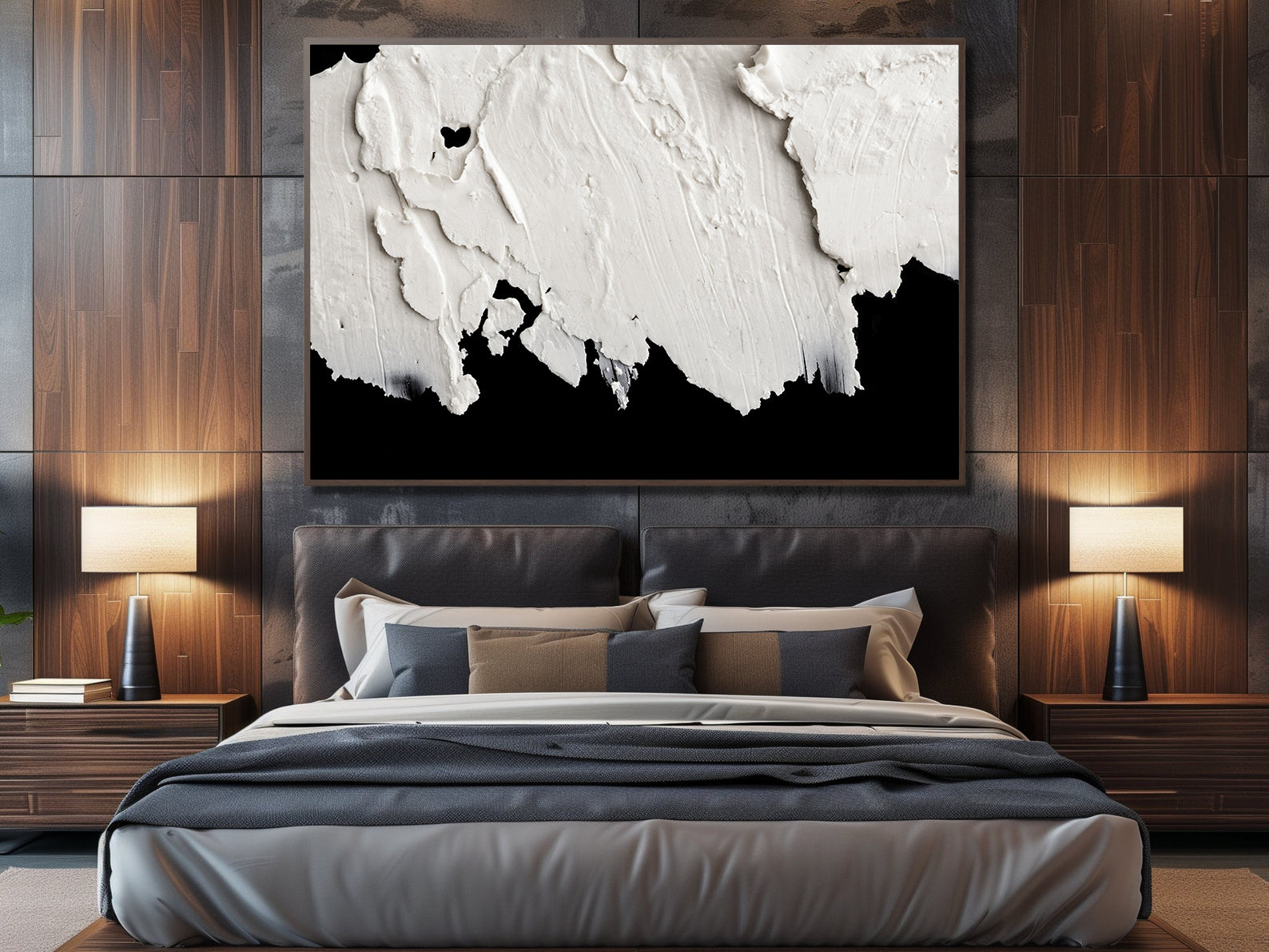 Tablou Canvas - Abstract Alb Negru