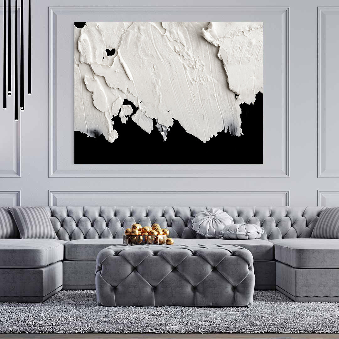 Tablou Canvas - Abstract Alb Negru