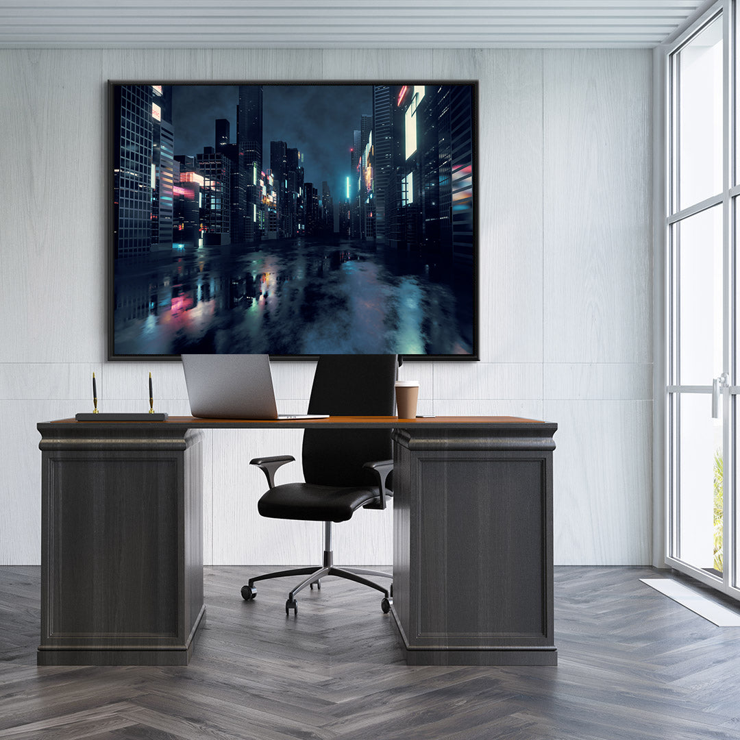 Leinwandgemälde - Nachtstadt