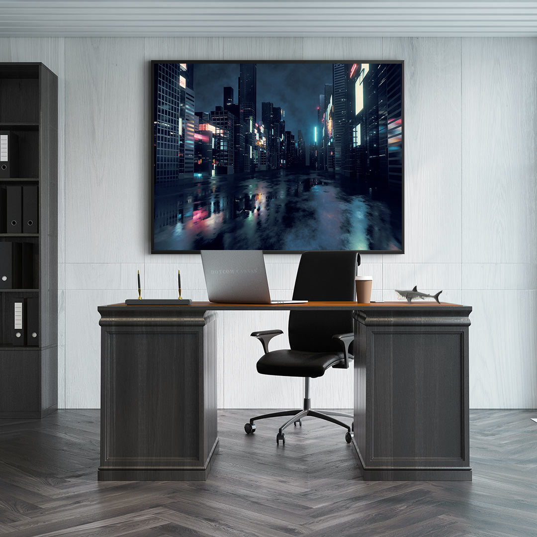 Peinture sur toile - Ville de nuit