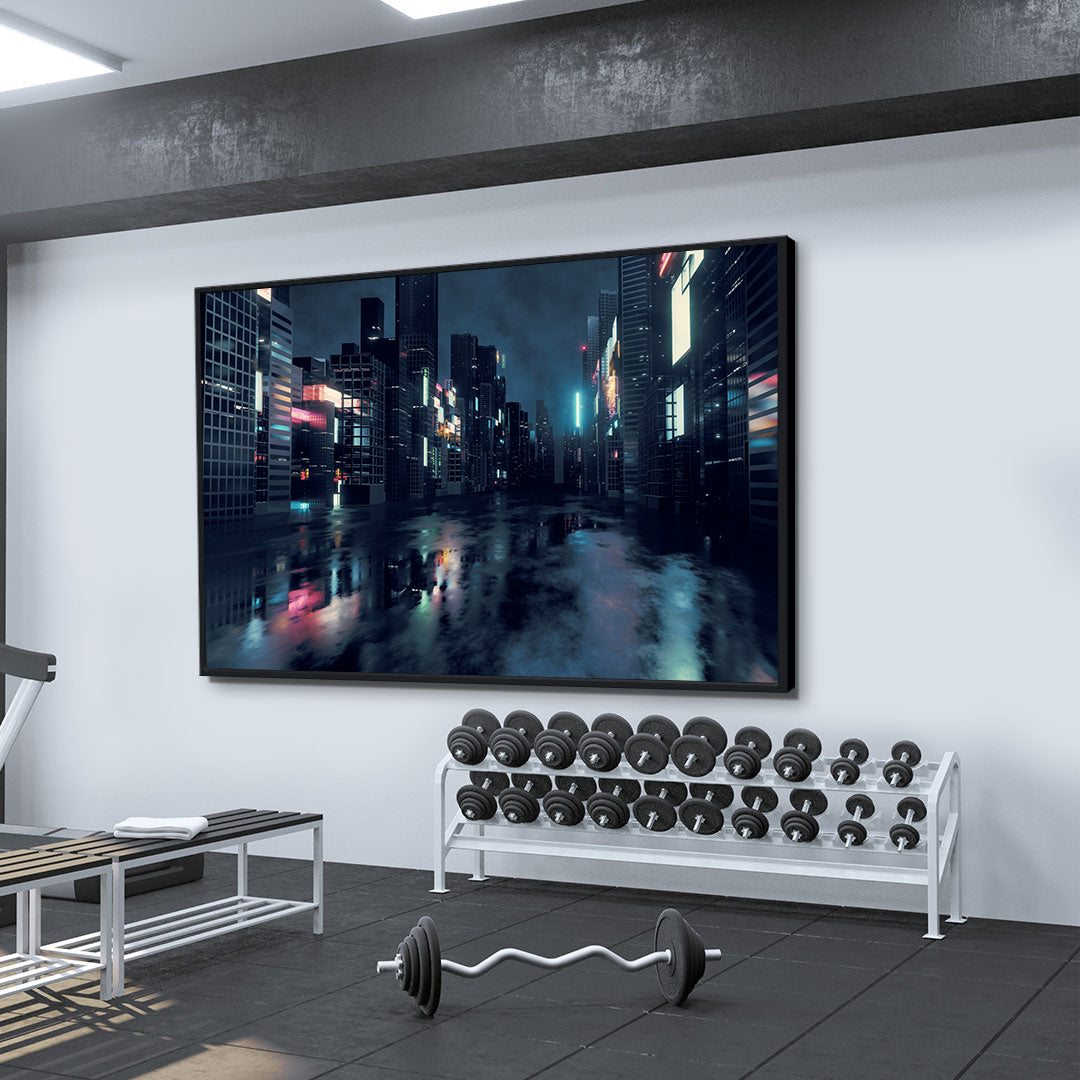 Peinture sur toile - Ville de nuit