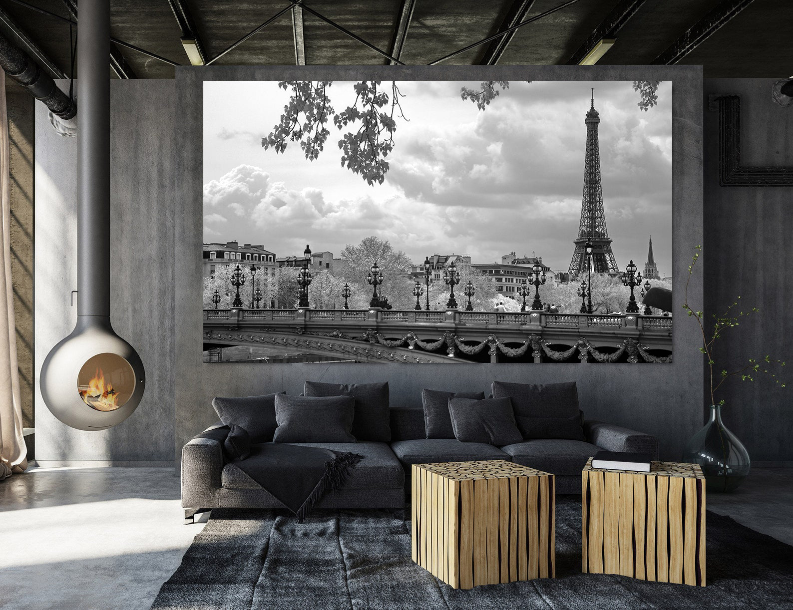 Tableau sur toile - Paris en noir et blanc