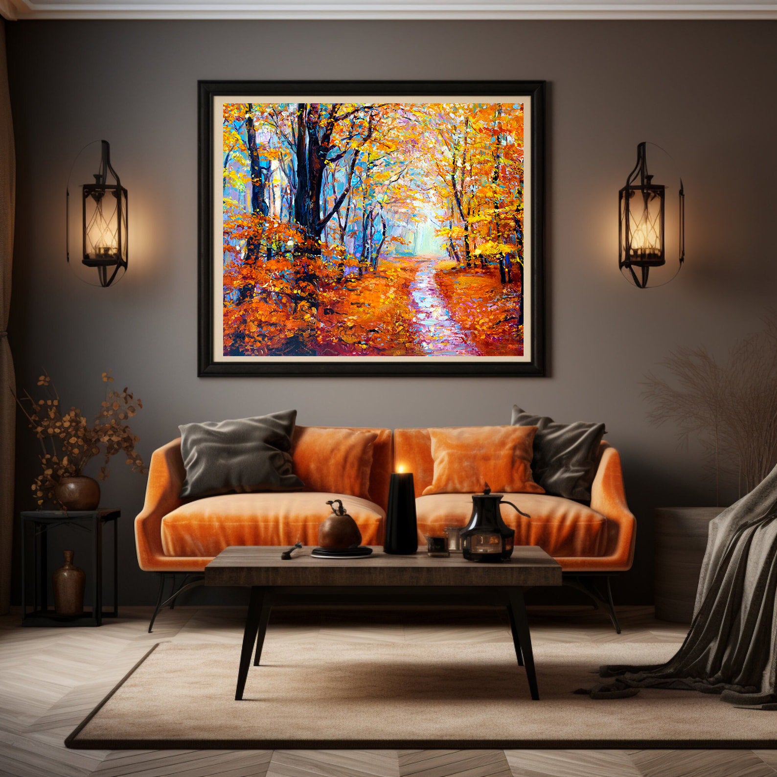 Peinture sur toile - Automne dans la forêt