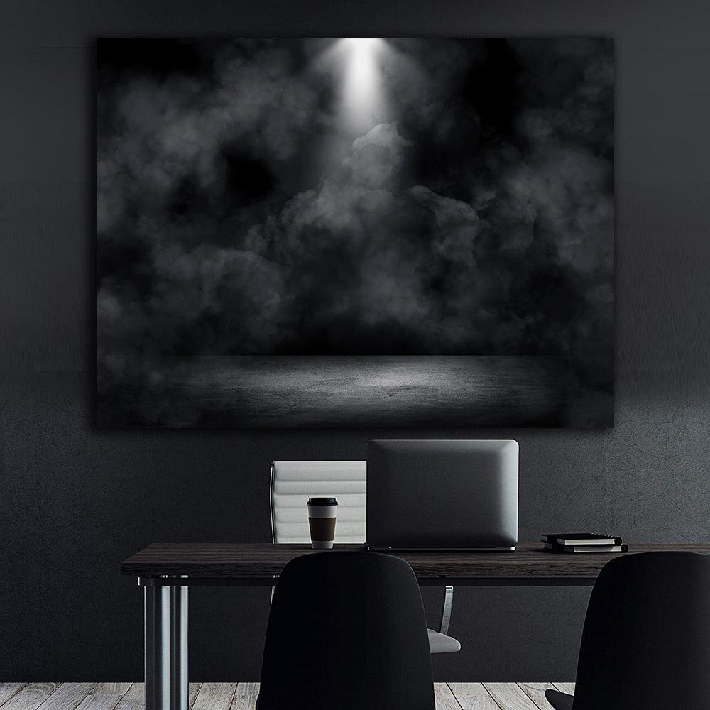 Leinwandgemälde - Rauch im Dunkeln