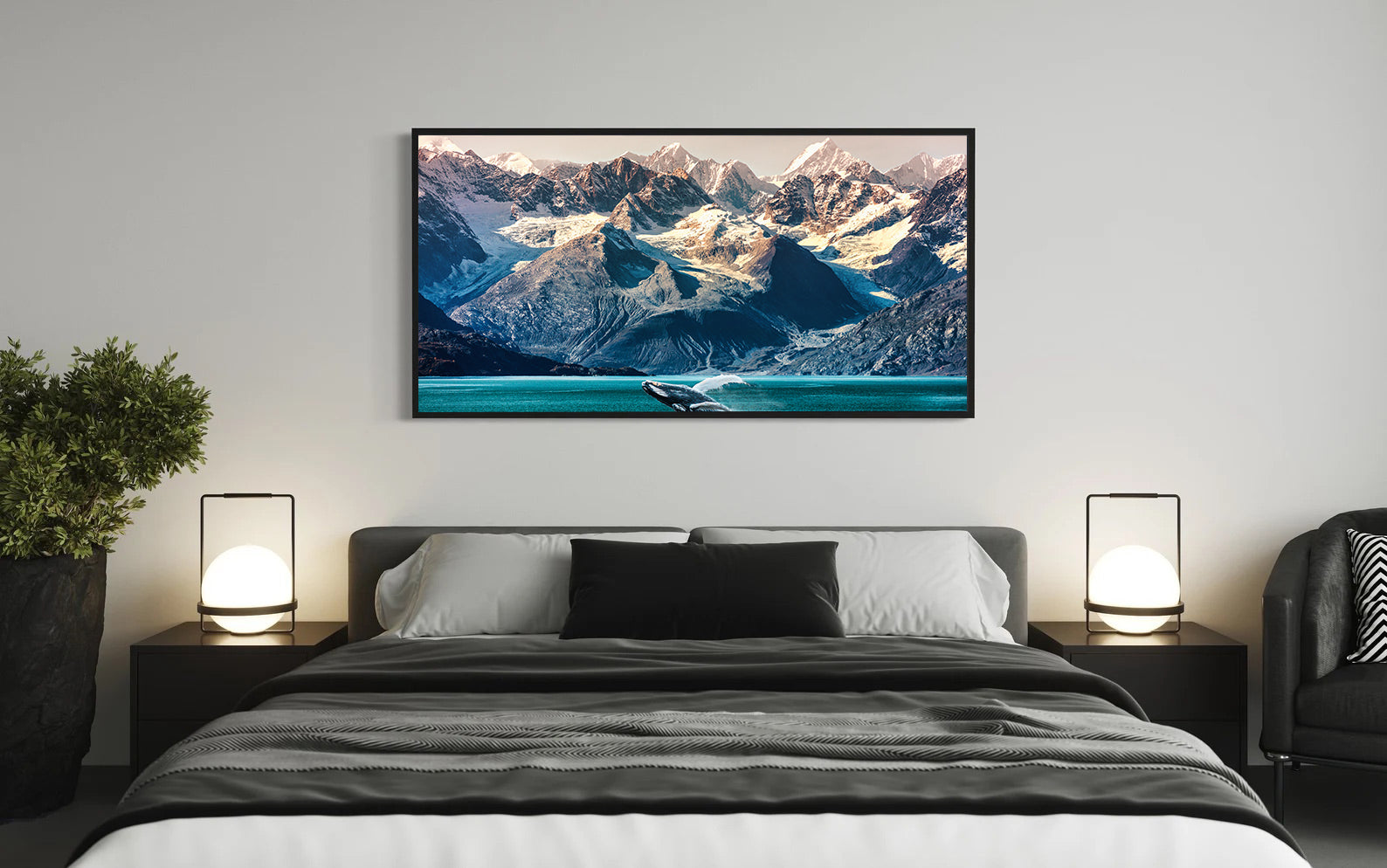 Peinture sur toile - Paysage de montagne