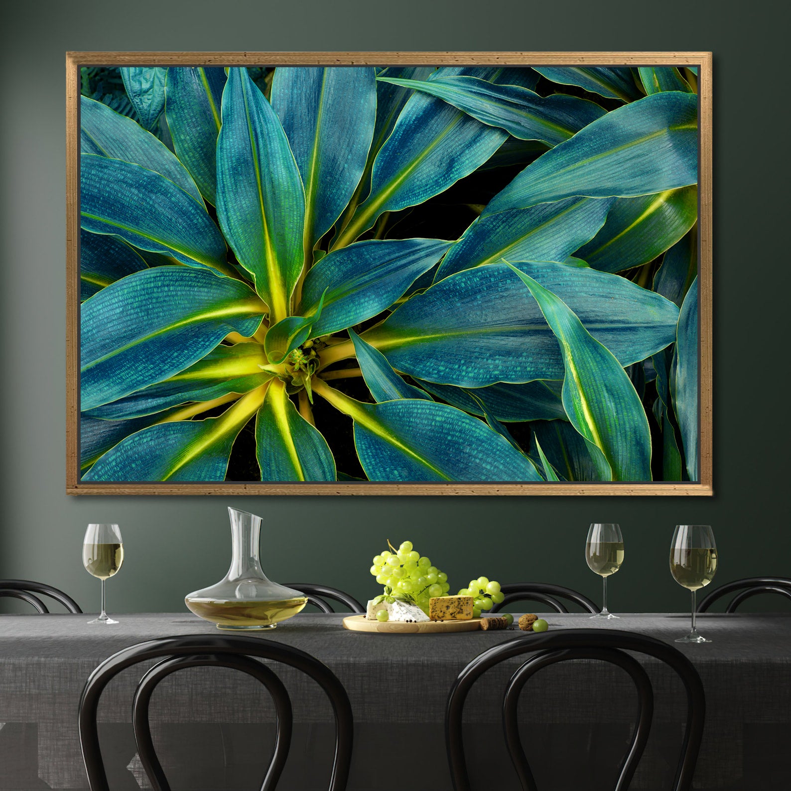 Leinwandgemälde - Grüne Blätter