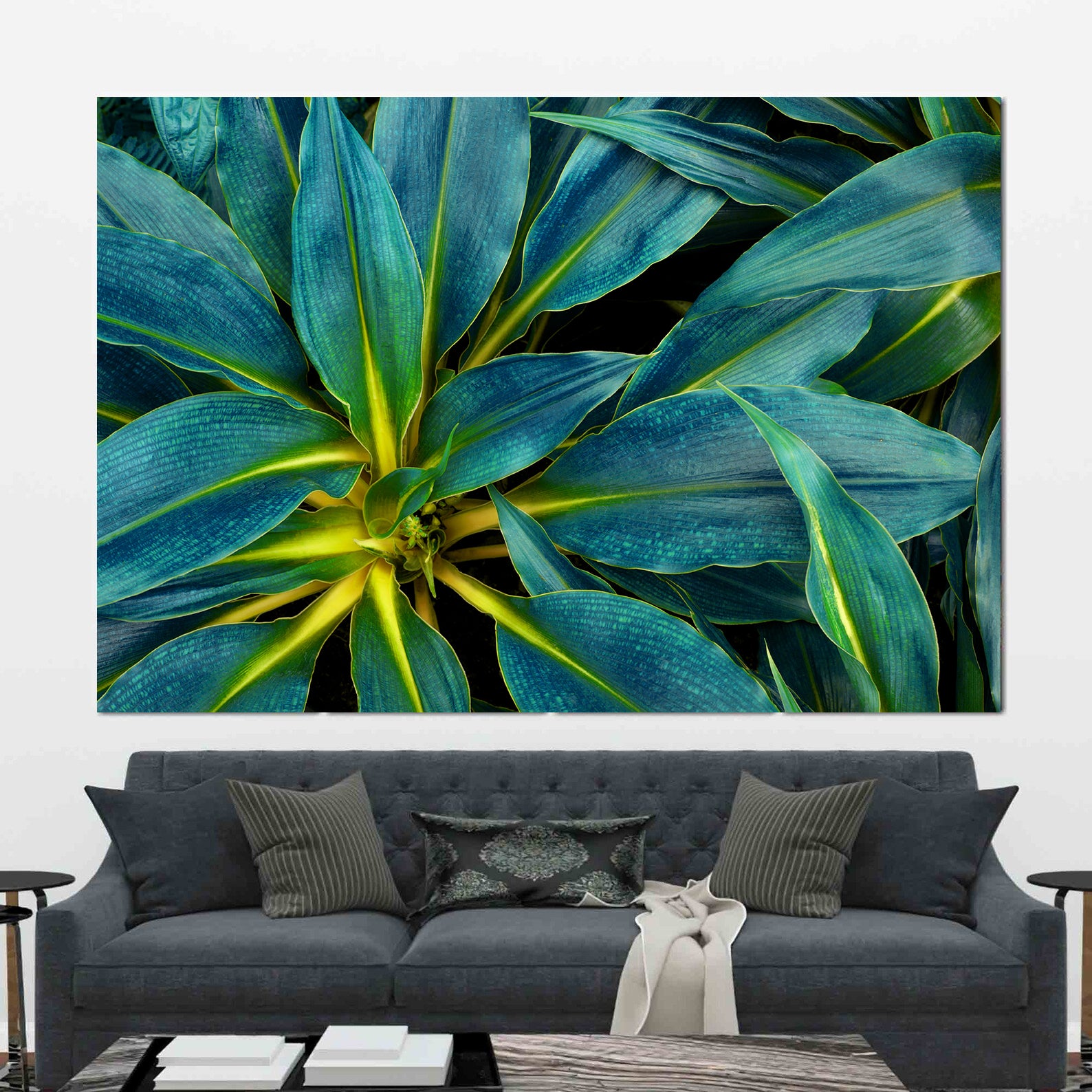 Leinwandgemälde - Grüne Blätter