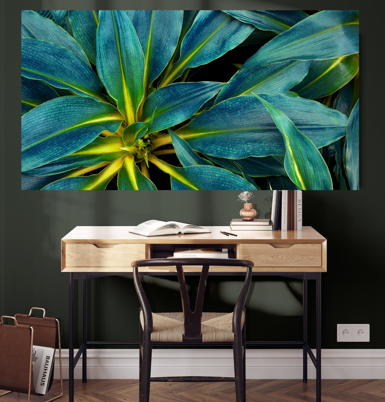 Leinwandgemälde - Grüne Blätter