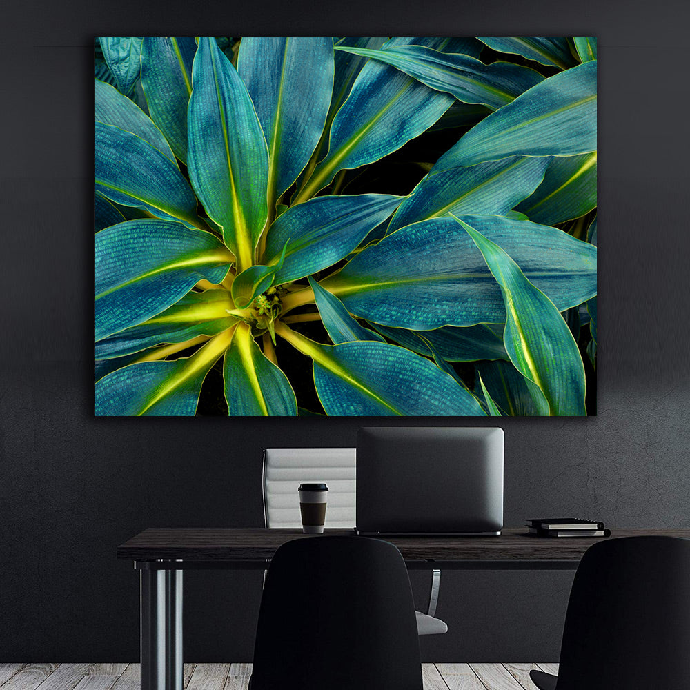 Leinwandgemälde - Grüne Blätter