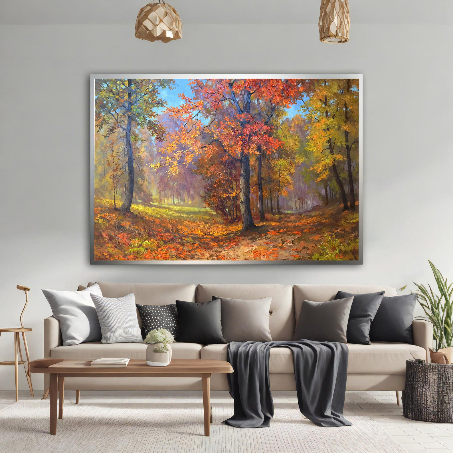Peinture sur toile - Paysage d'automne