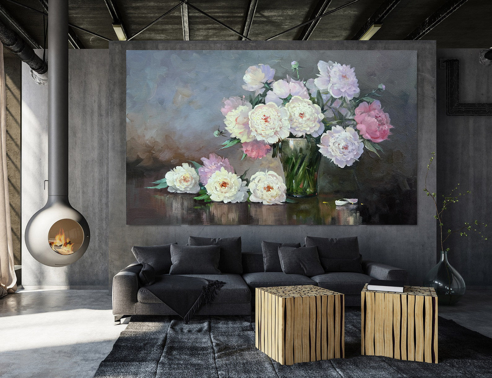 Leinwandgemälde - Blumen in einer Vase