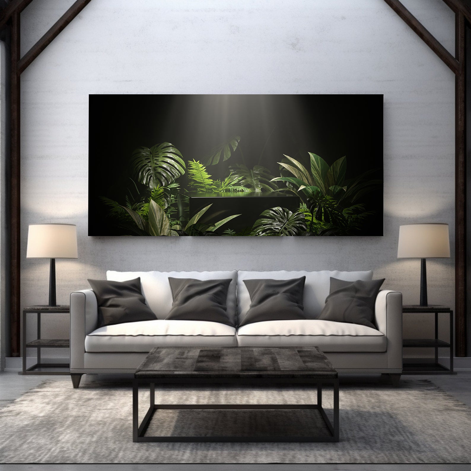 Peinture sur toile – Feuilles à l'ombre