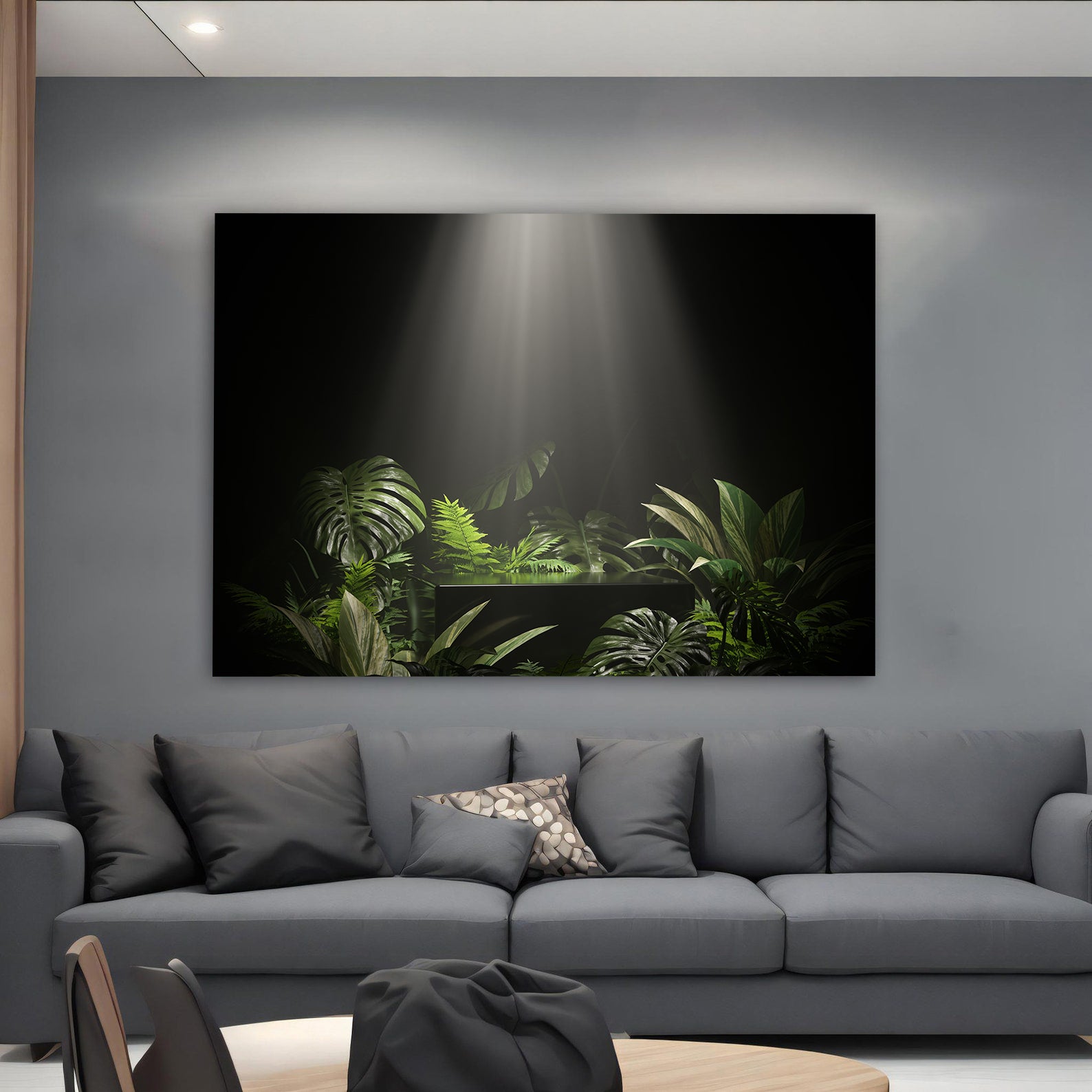 Peinture sur toile – Feuilles à l'ombre