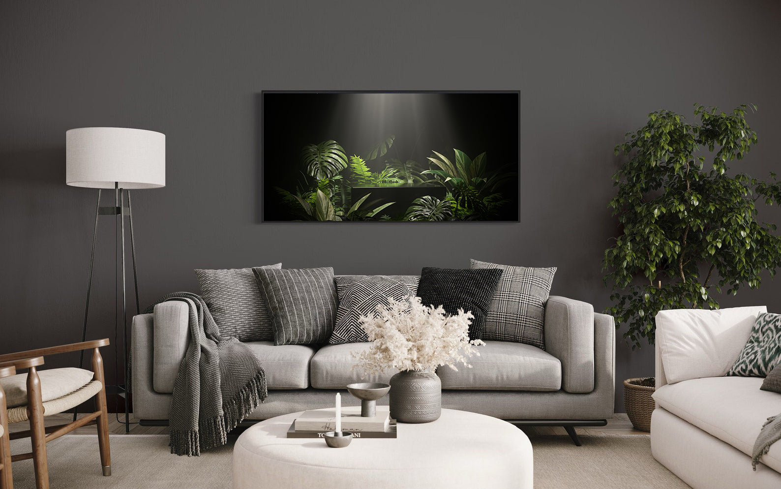 Peinture sur toile – Feuilles à l'ombre