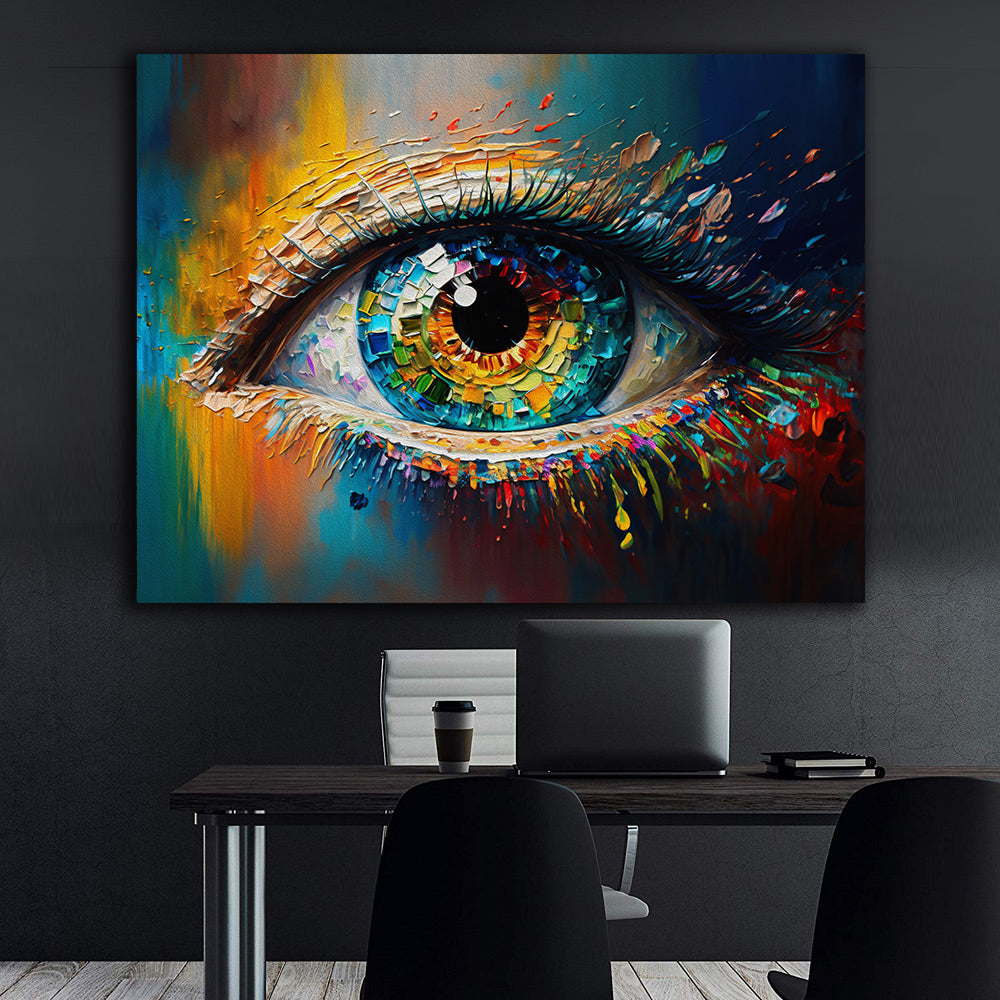 Leinwandgemälde - Bunte Augen