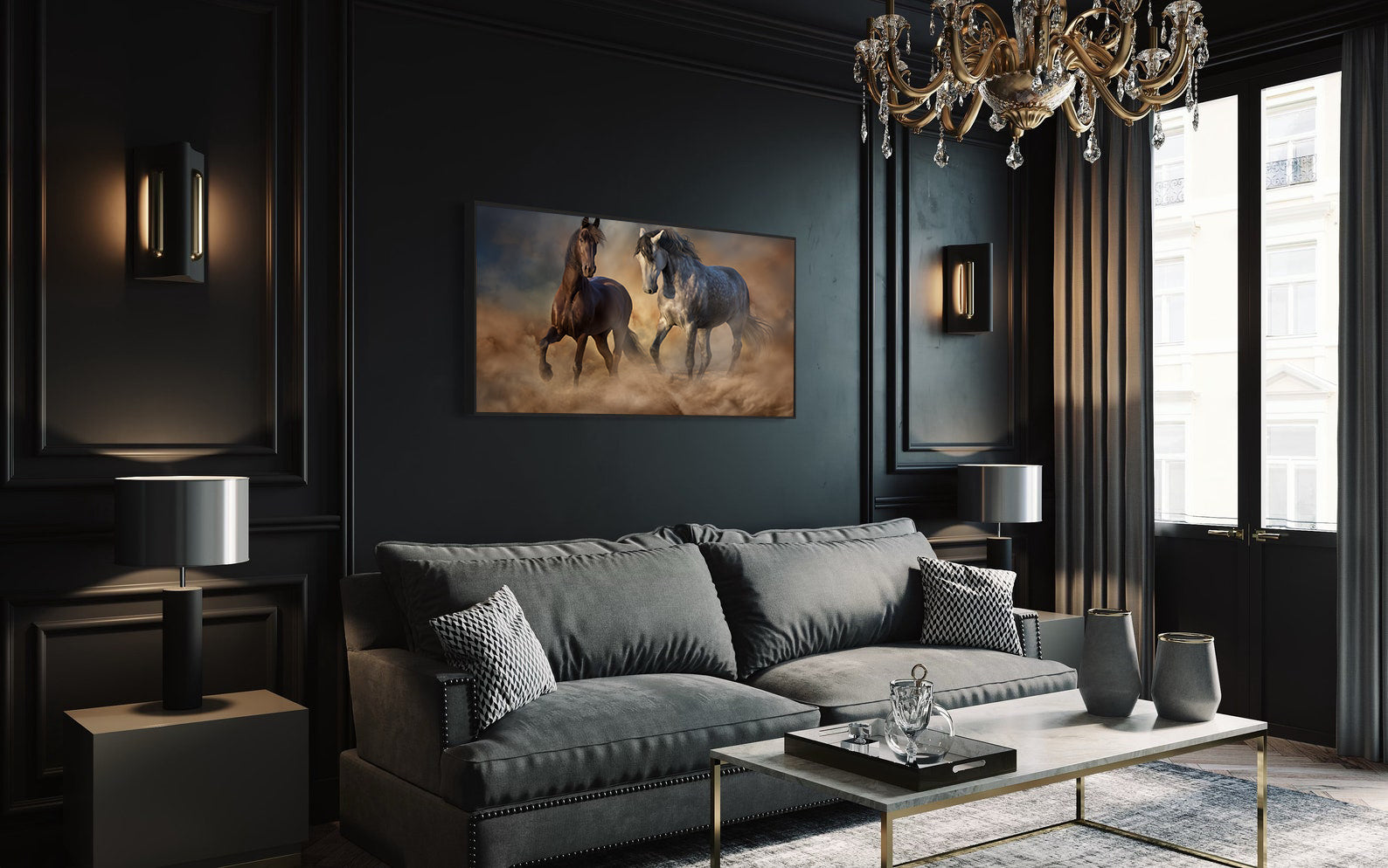 Leinwandbild - Pferde in Freiheit