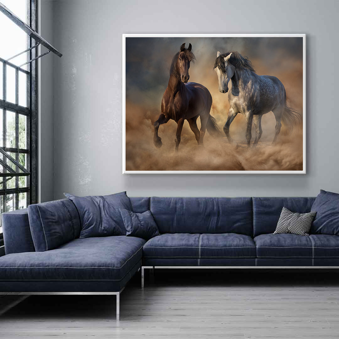 Leinwandbild - Pferde in Freiheit