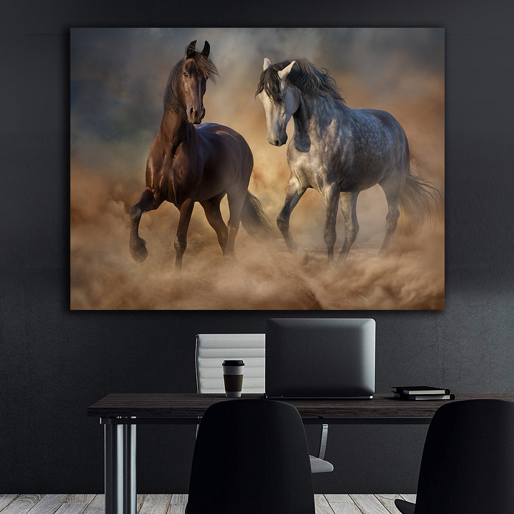 Leinwandbild - Pferde in Freiheit