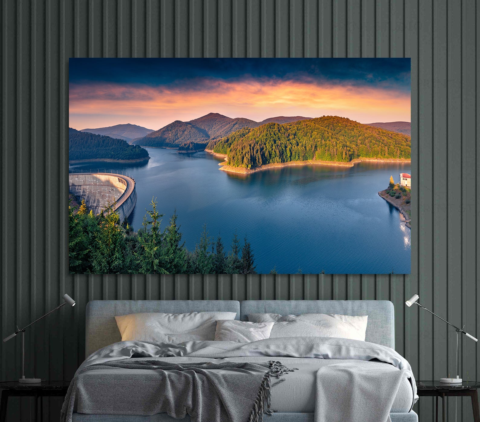 Peinture sur toile - Barrage d'Oașa