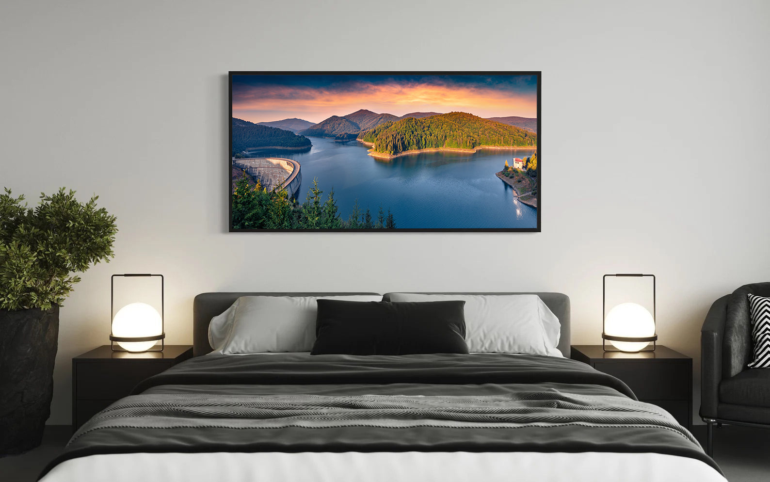 Peinture sur toile - Barrage d'Oașa