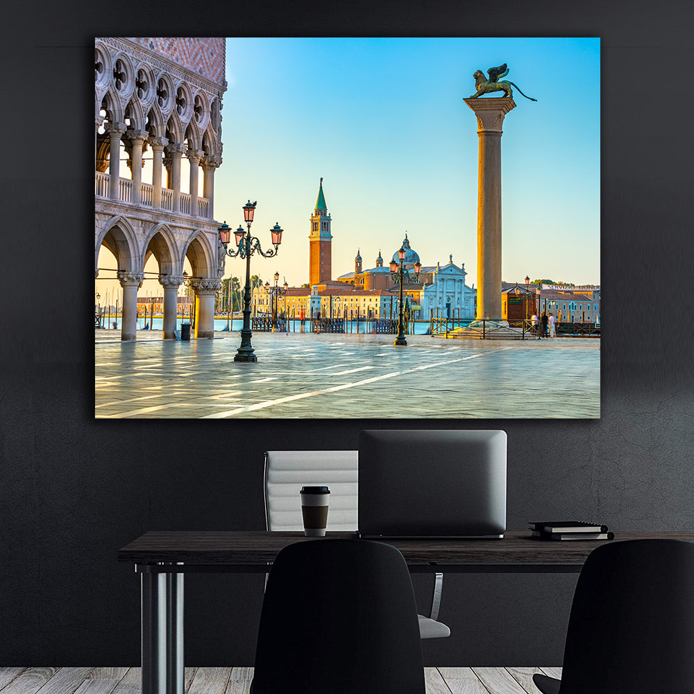 Leinwandgemälde - Markusplatz Venedig