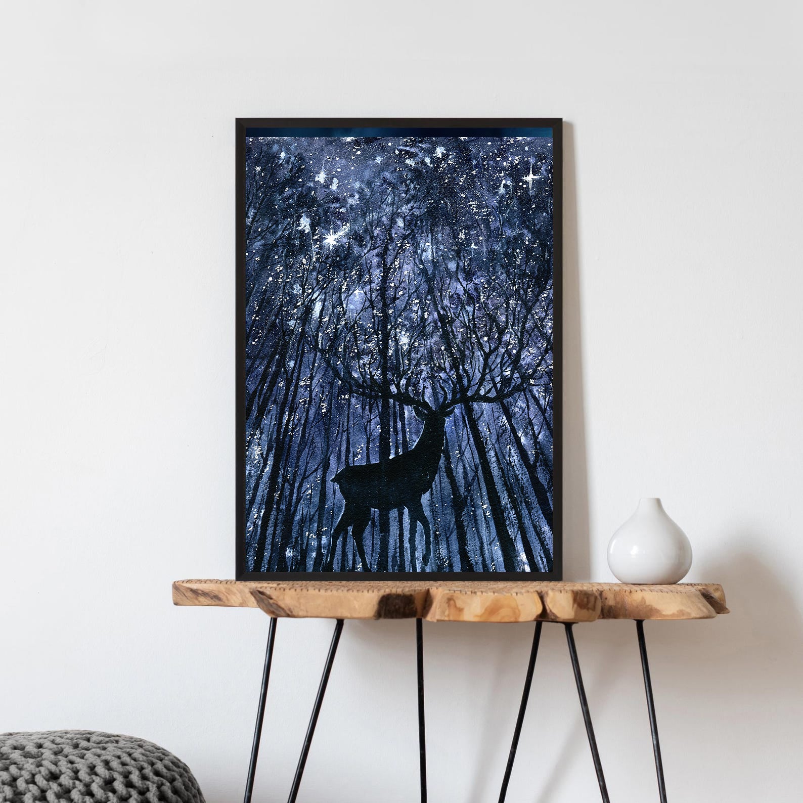 Tablou Canvas - Cerb în Pădure