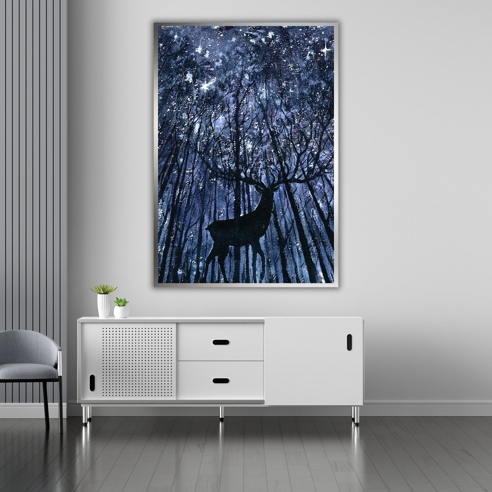 Tablou Canvas - Cerb în Pădure