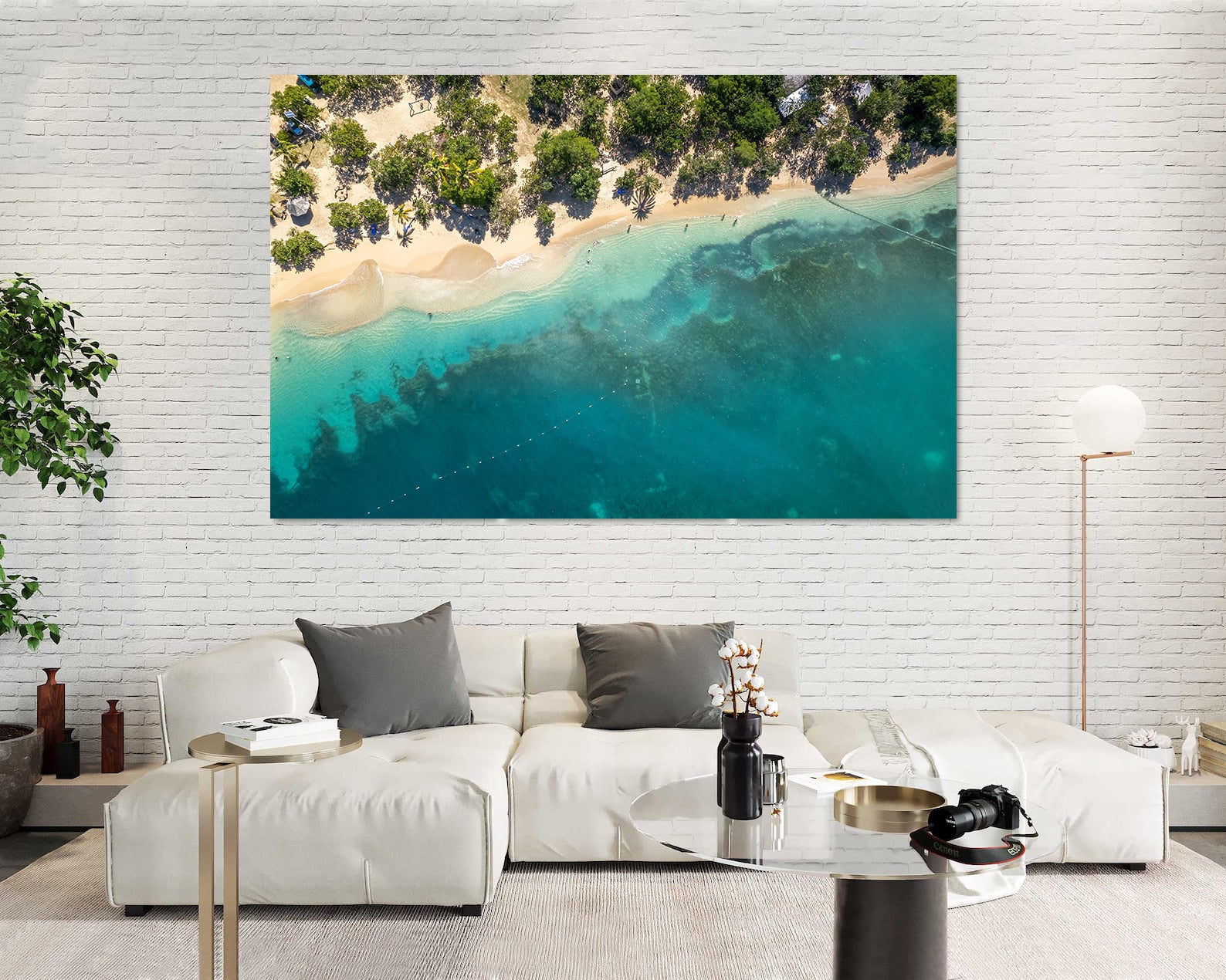 Leinwandgemälde - Weißer Sandstrand