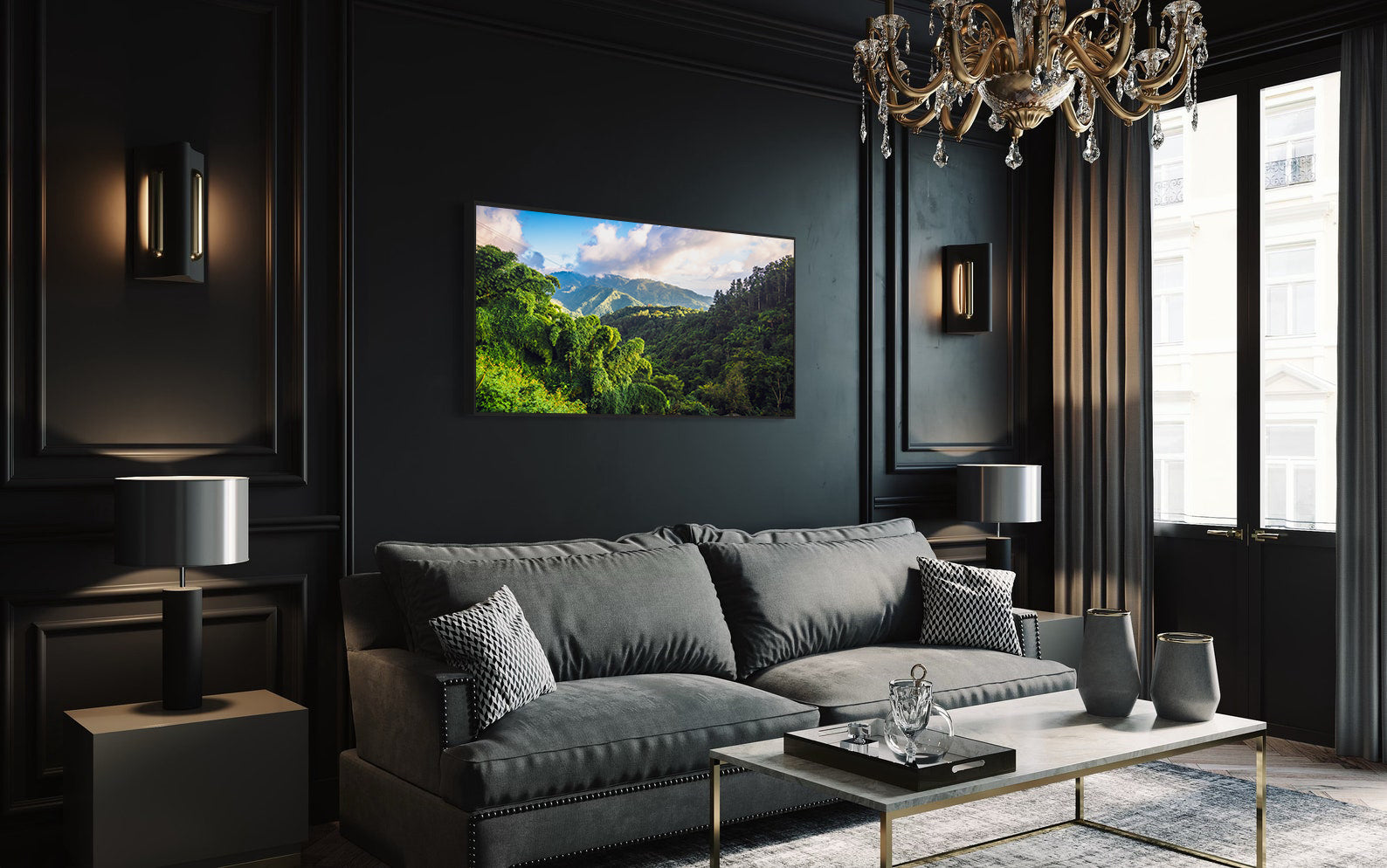 Peinture sur toile - Paysage de la Jamaïque