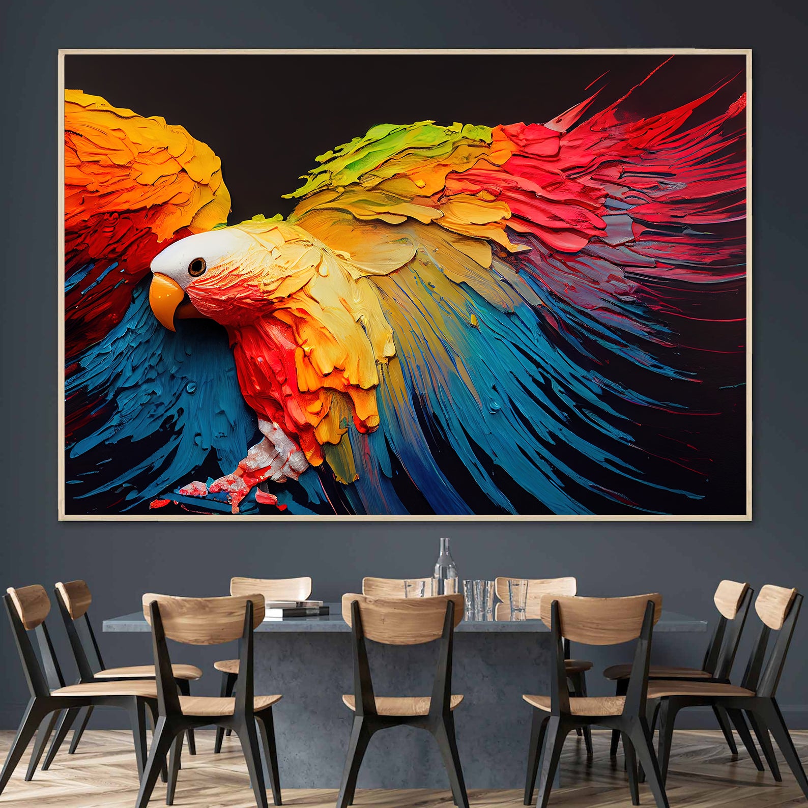 Tablou Canvas - Papagal Multicolor