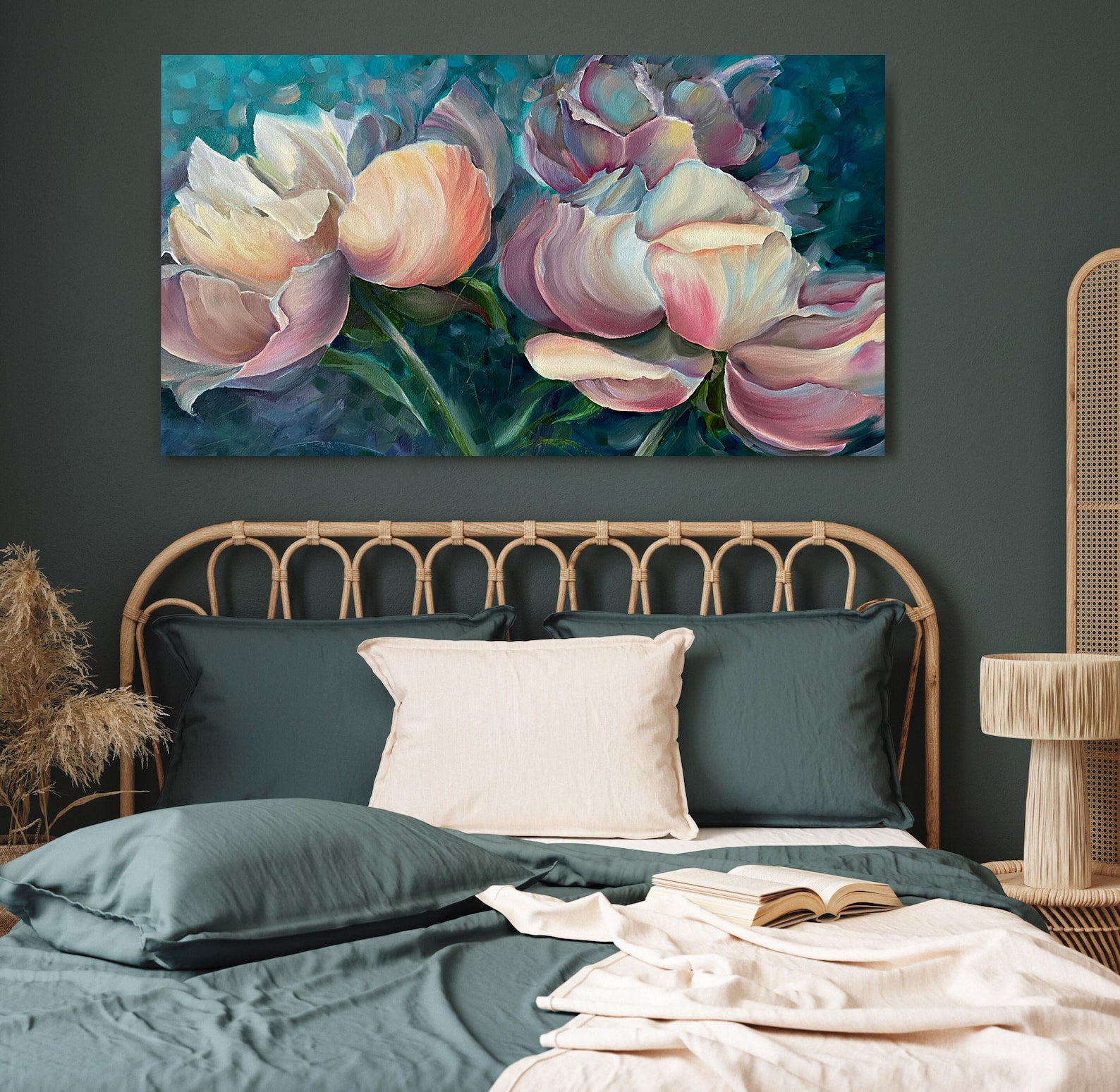 Leinwandbild - Rosa Blumen