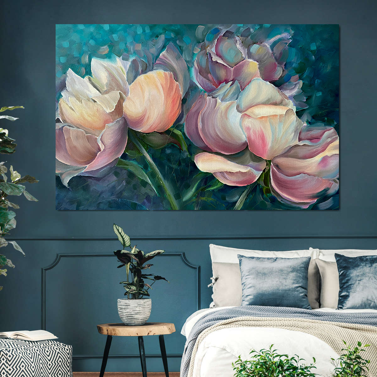 Leinwandbild - Rosa Blumen