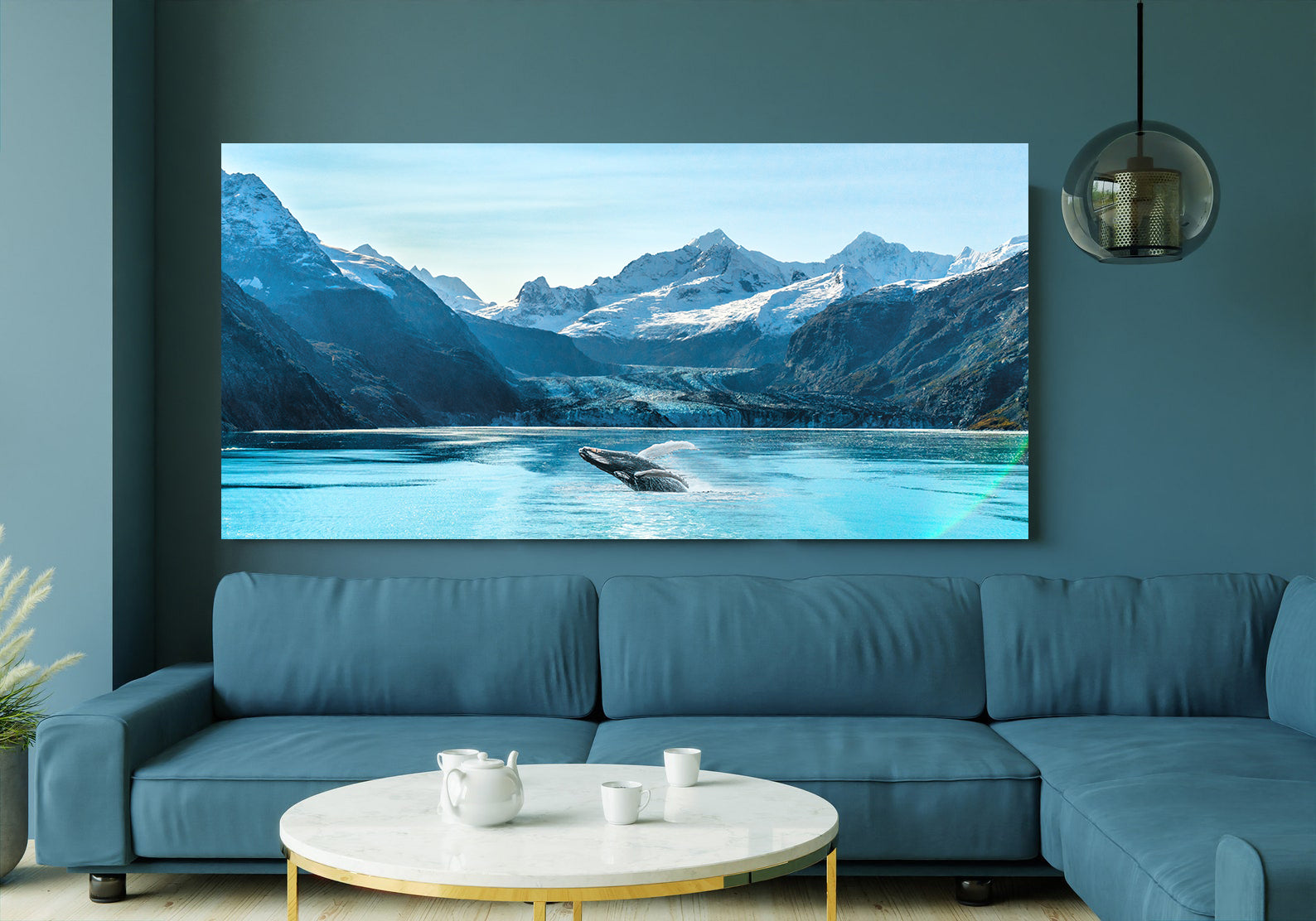 Peinture sur toile - Baleine dans l'océan