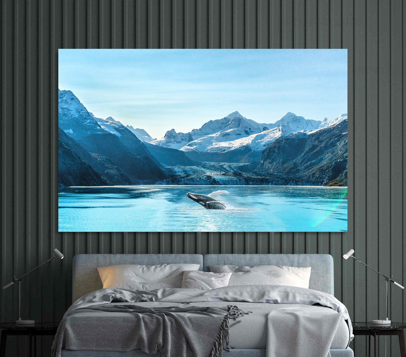 Peinture sur toile - Baleine dans l'océan