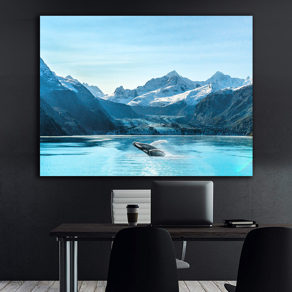 Leinwandgemälde - Wal im Ozean