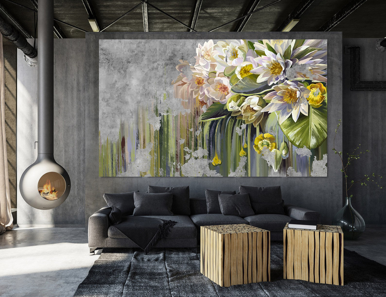 Leinwandbild - Weiße Blumen